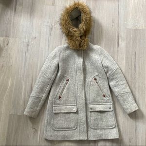 J Crew Chateau Parka Grey size 0